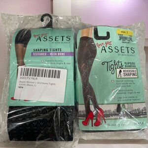 Assets By Sara Blakely Tights Bundle Size 2 Shaping Black Wishbone Diamond NWT